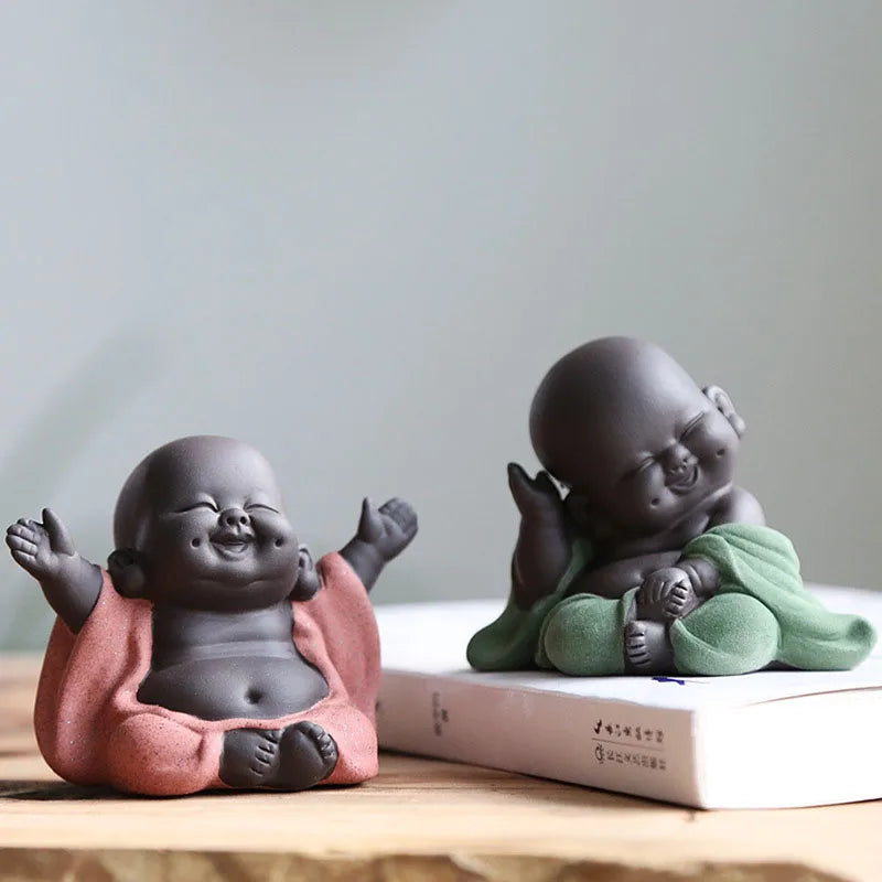 Laughing Baby Buddha Statuette