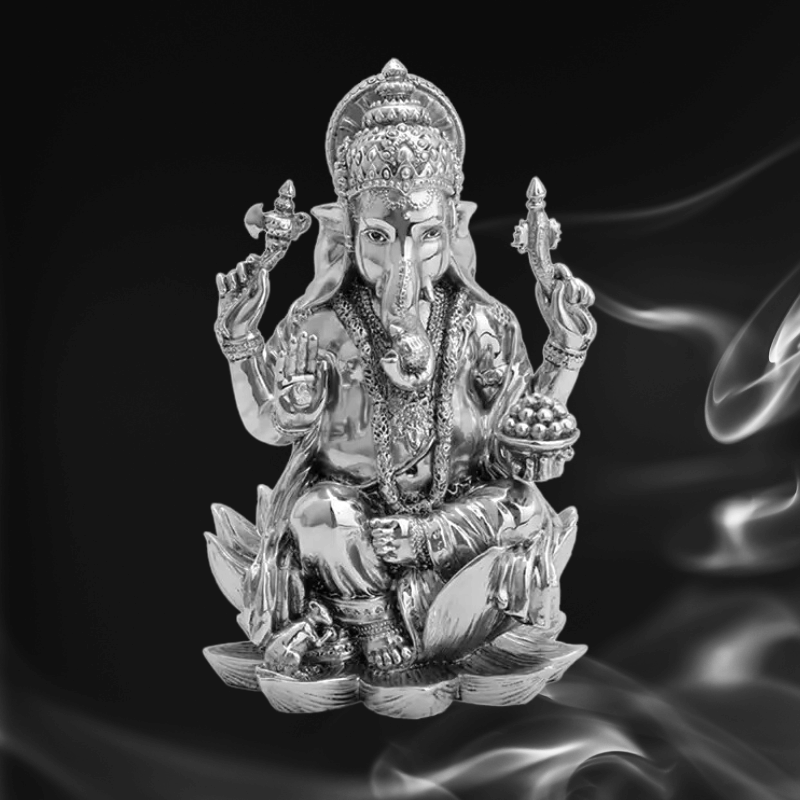 Ganesh Statue Sitting on a Lotus