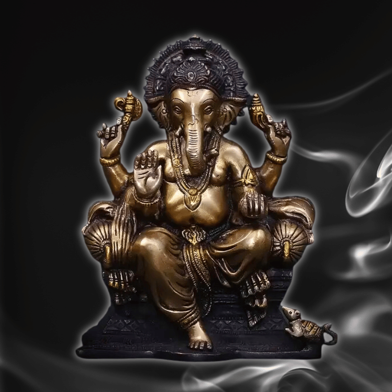 Brass Hindu God Ganesh Statue