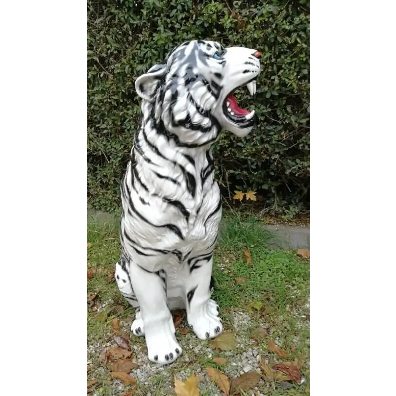 White Tiger Sitting Statue - 70cm