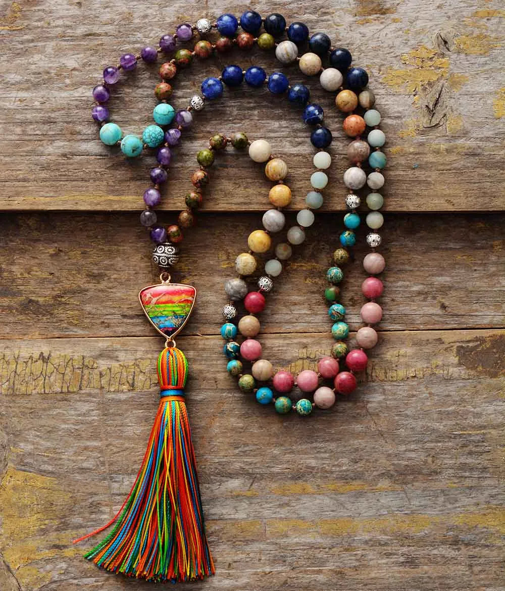 Tibetan Mala 108 Beads from Tibet Multi Stones