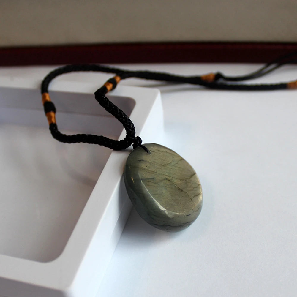 Round Labradorite Stone Necklace