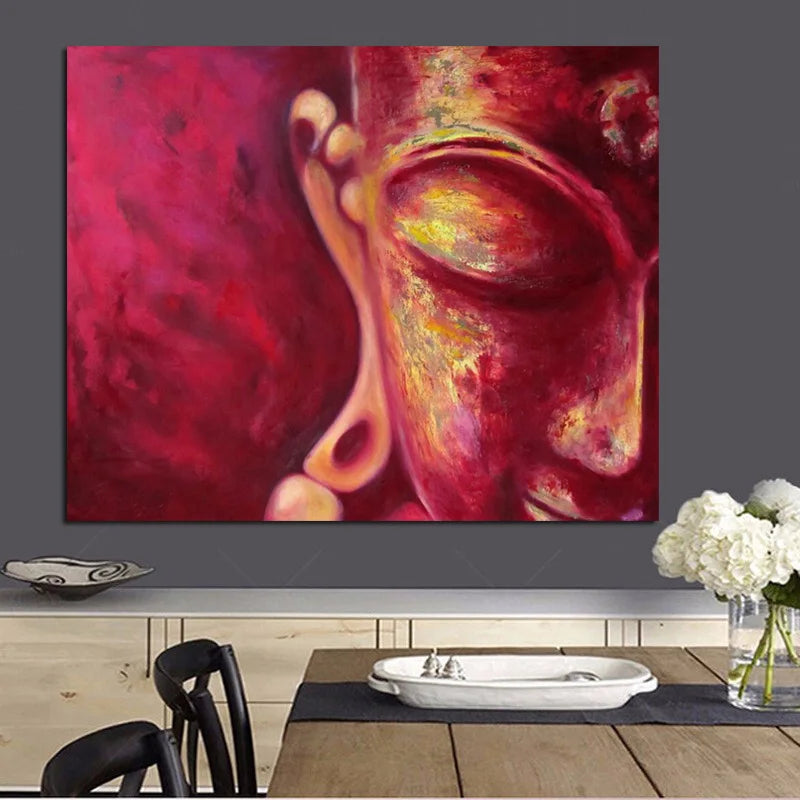 Red Buddha Painting