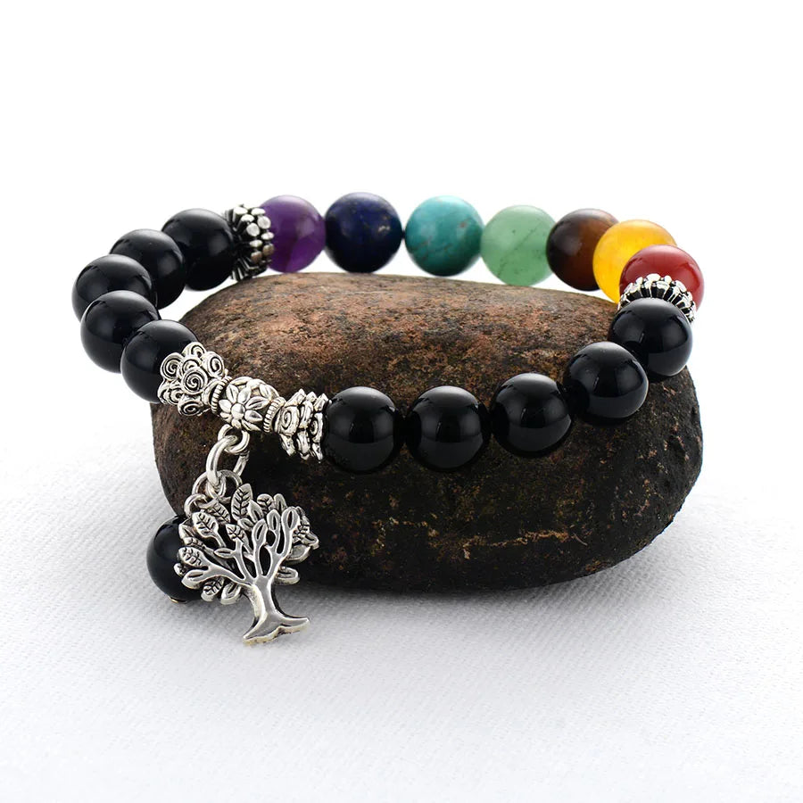 7 Chakras Bracelet With Tree of Life