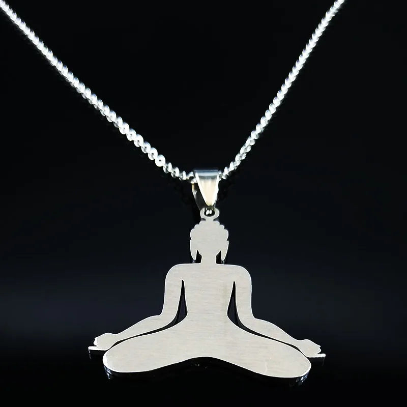 Steel Buddha Pendant