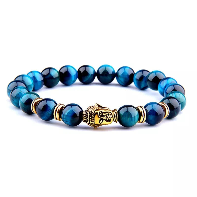 Buddha Blue Tiger Eye Bracelet