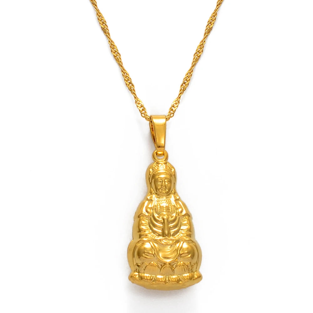 Gold Plated Buddha Pendant