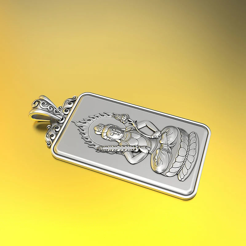 Buddhist Silver Amulet