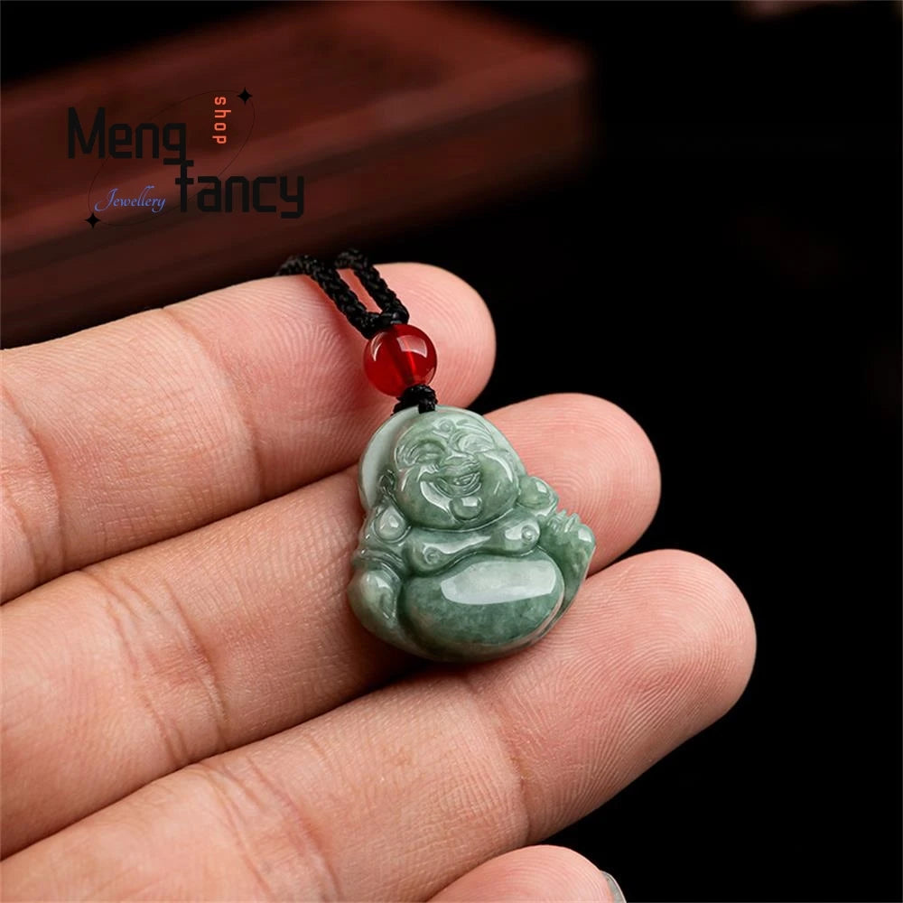 Double Relief Buddha Pendant in Jade