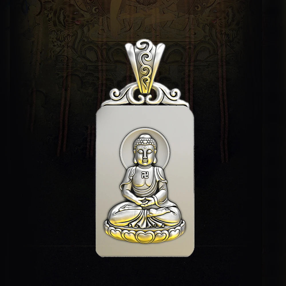 Silver Buddha Pendant
