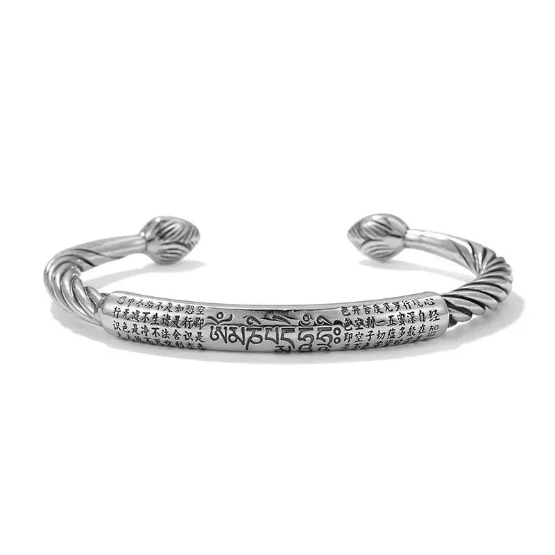 Tibetan Buddhist Silver Bracelet