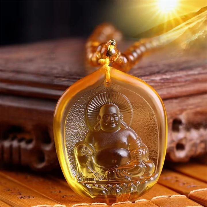Yellow Buddha Pendant