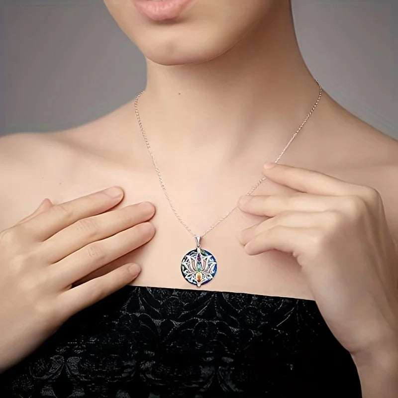 7 Chakras Pendant Necklace for Women