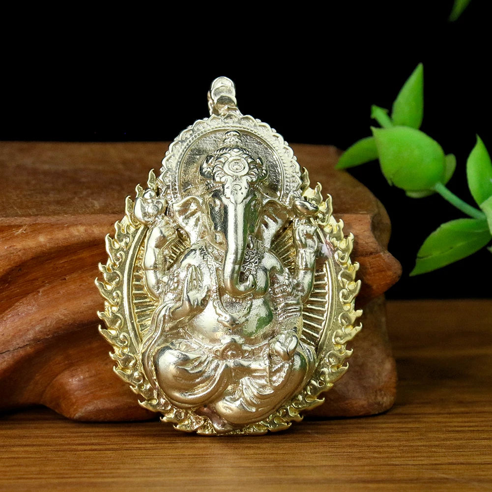 Ganesh Buddhist Amulet in Copper