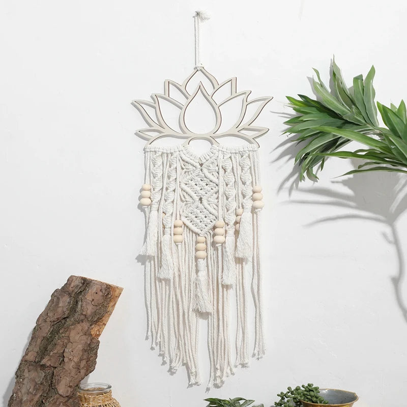 Macramé Lotus Flower Dream Catcher