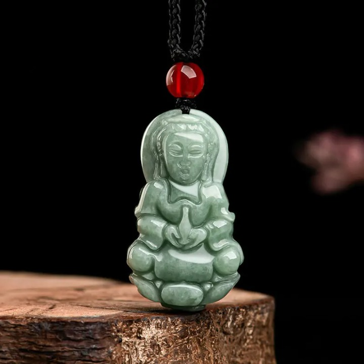 Green Jade Buddha Amulet