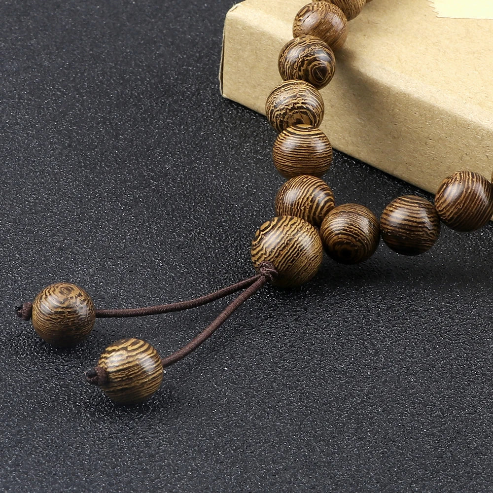 Tibetan Wooden Mala Necklace