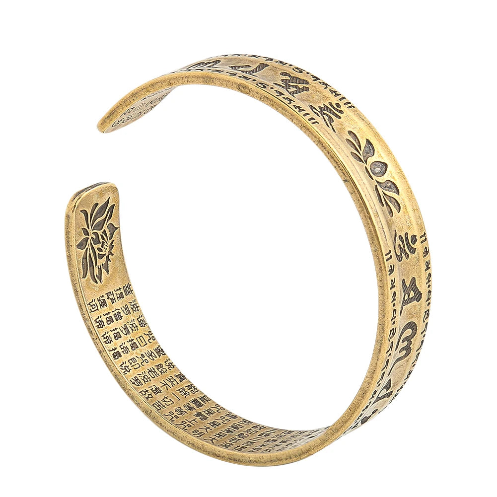 Lotus Tibetan Copper Bracelet