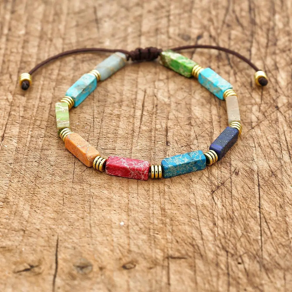 7 Chakras Bracelet for Women with Natural Stones