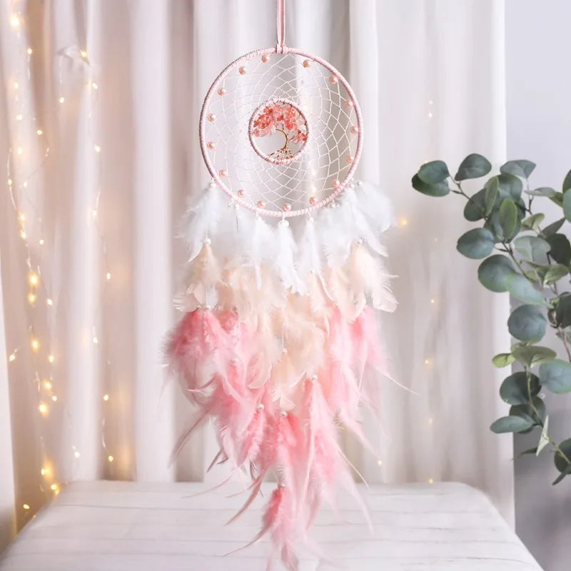 White and Pink Dream Catcher