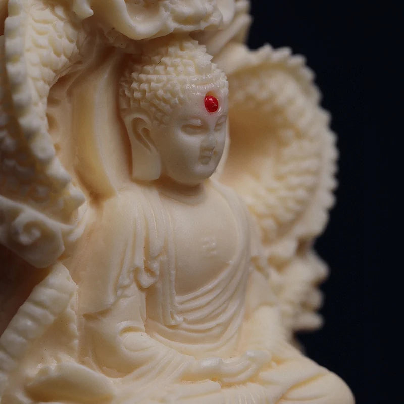 White Dragon Buddha Pendant