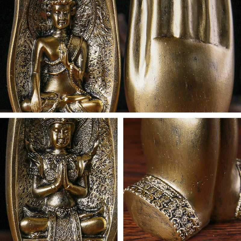 Statue 2 hands of Buddha in resin