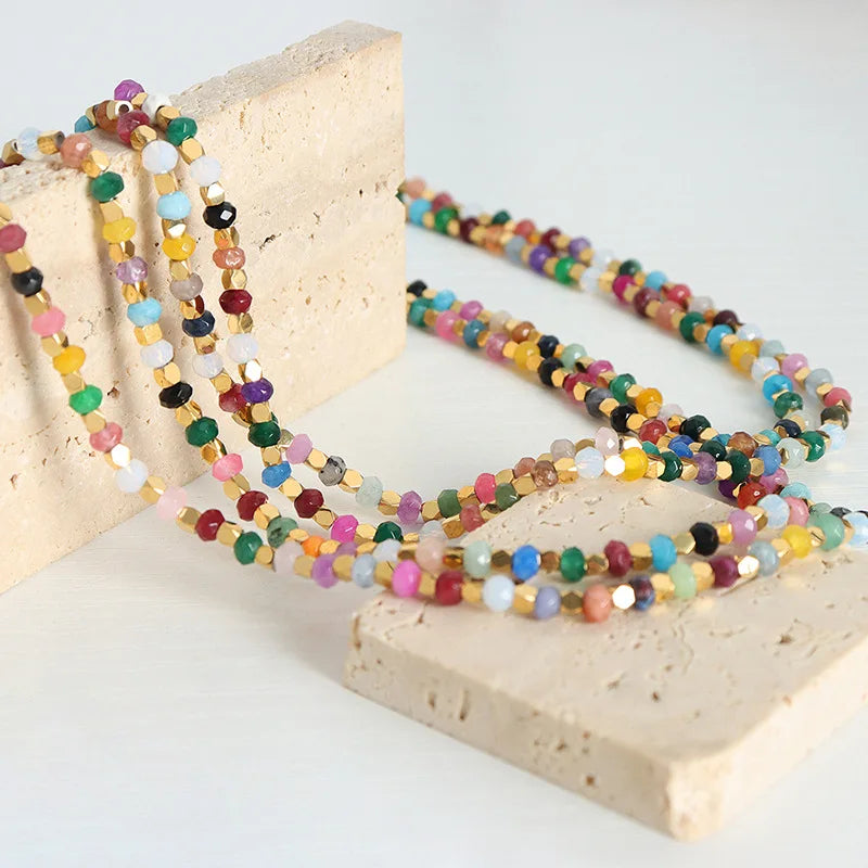 Multicolored Fine Stone Necklace