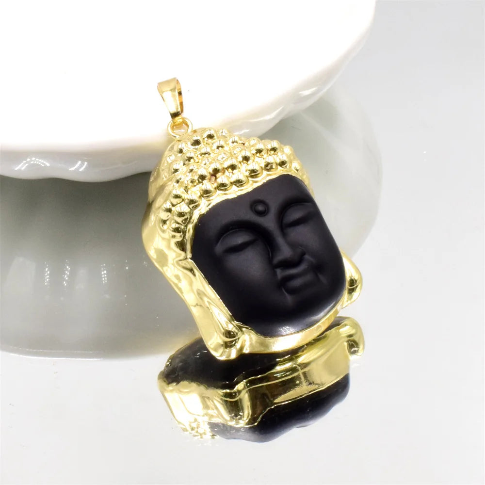 Obsidian Buddha Pendant