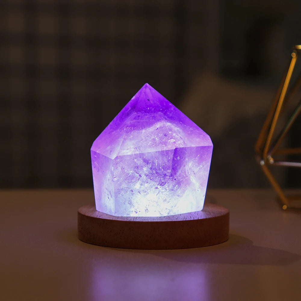 Amethyst Crystal Point Lamp