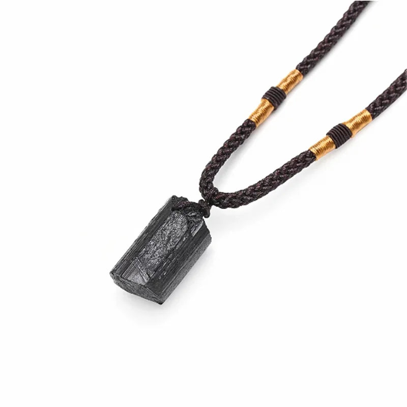 Raw Black Tourmaline Necklace