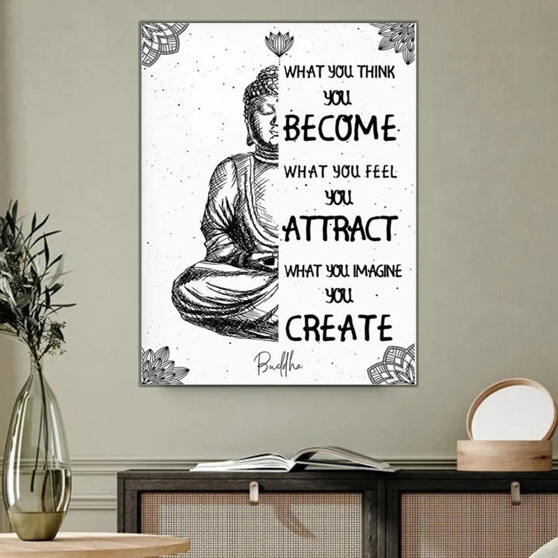 Zen Buddha Poster "Quote"