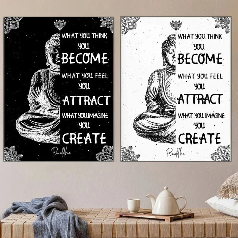 Zen Buddha Poster "Quote"