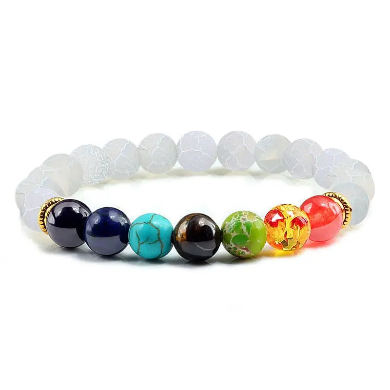 Bracelet 7 Chakra Yoga - Transparent / 19cm