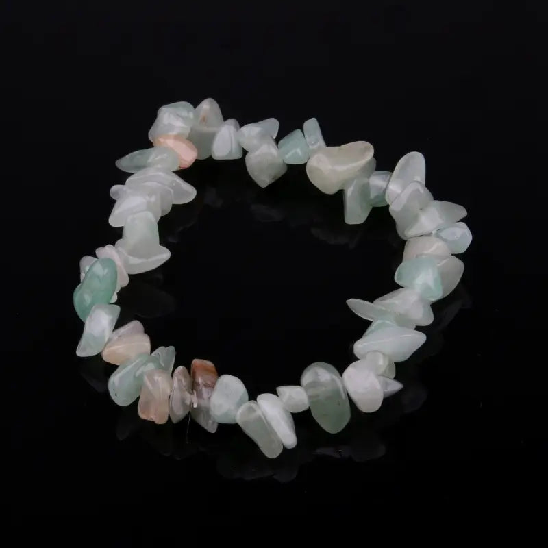 Bracelet 7 chakras vraies pierres - Aventurine verte / 19cm