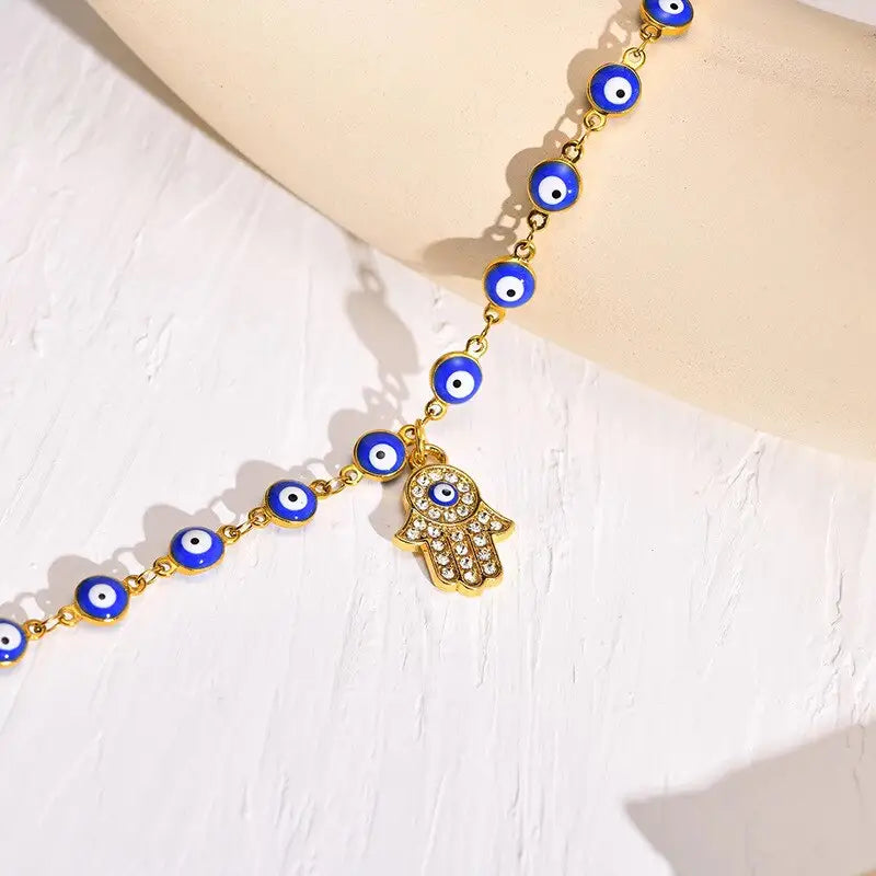 Bracelet de cheville Hamsa