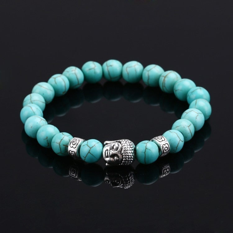 Buddha Prayer Bead Stone Bracelet