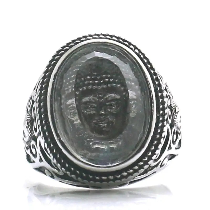 Thai Silver Buddha Ring
