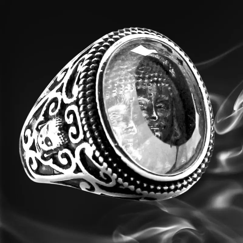 Thai Silver Buddha Ring
