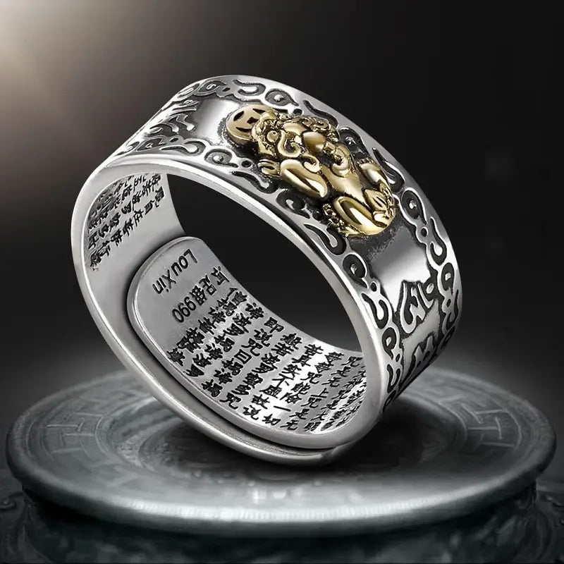 Feng Shui Pixiu Mantra Ring