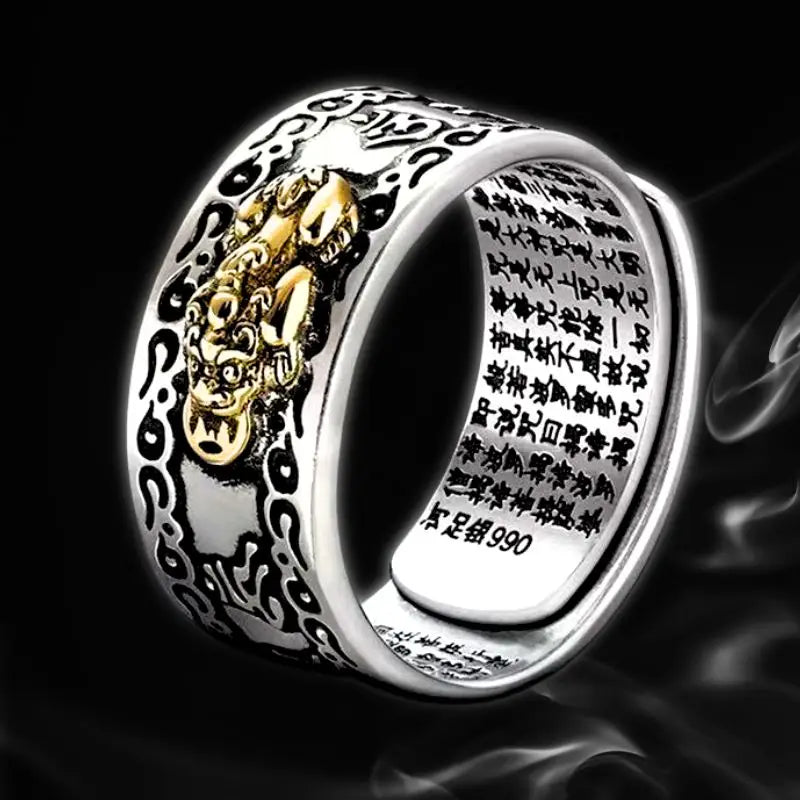 Feng Shui Pixiu Mantra Ring
