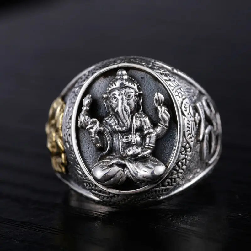 Silver Ganesh Ring