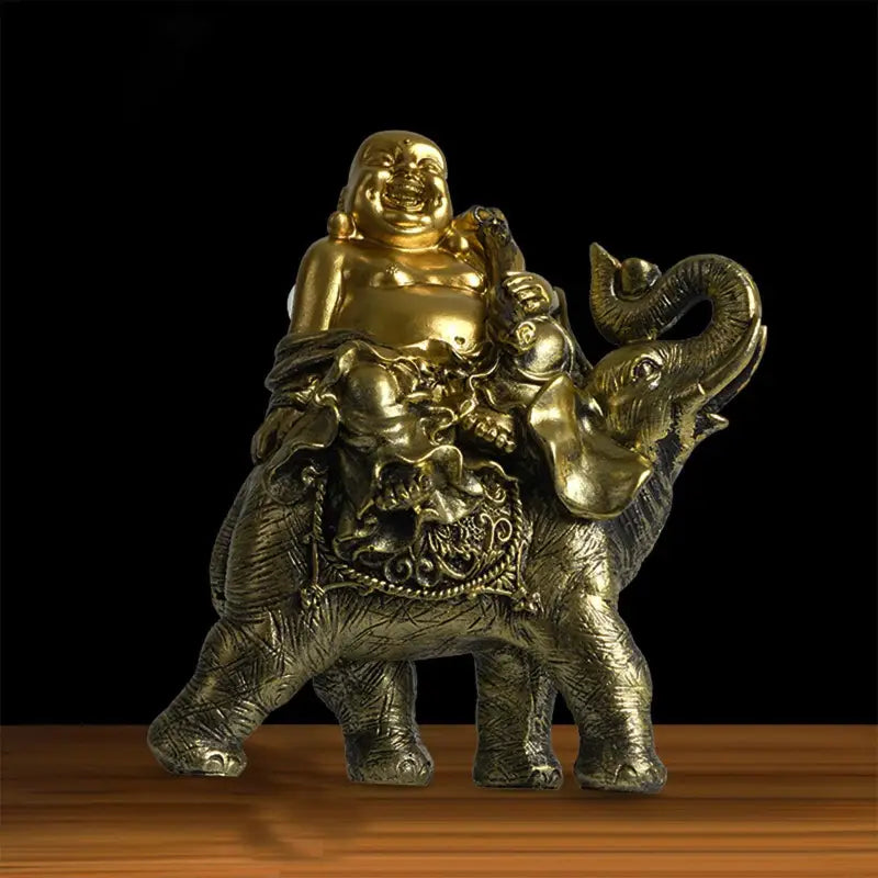 Laughing Buddha on an Elephant