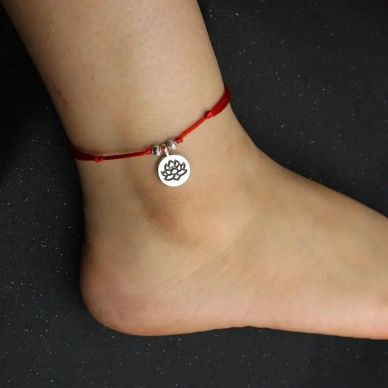 Red Buddhist Anklet