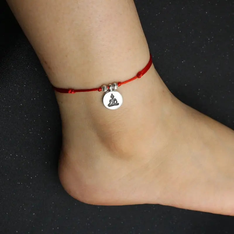 Red Buddhist Anklet