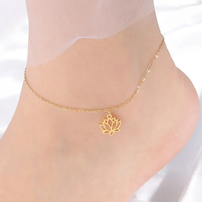 Lotus Flower Anklet