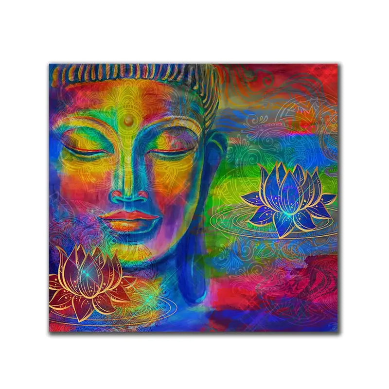 Multicolored Buddha Painting