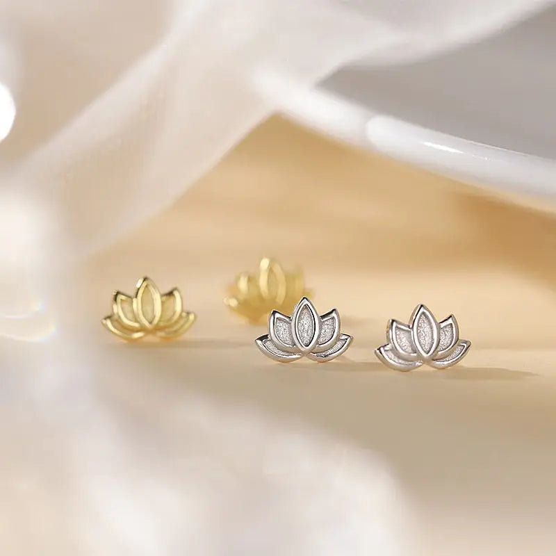 Small Lotus Earrings