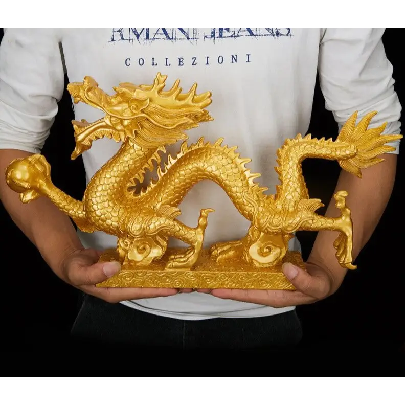 Resin Golden Dragon Statue