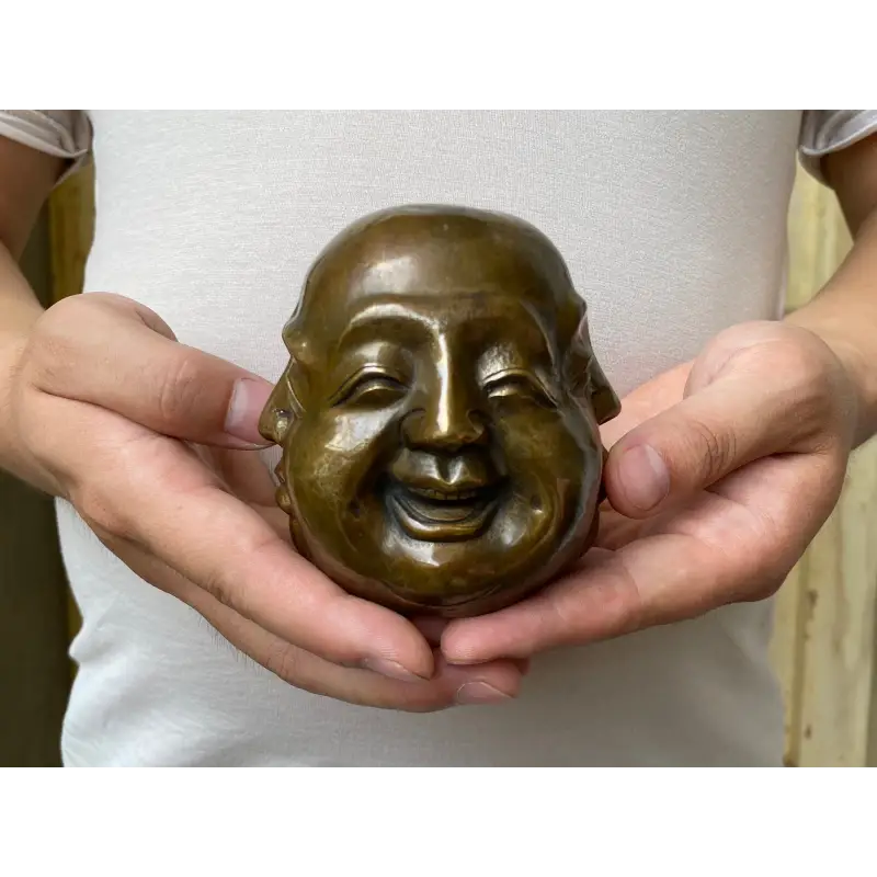 Laughing Buddha Head Statue