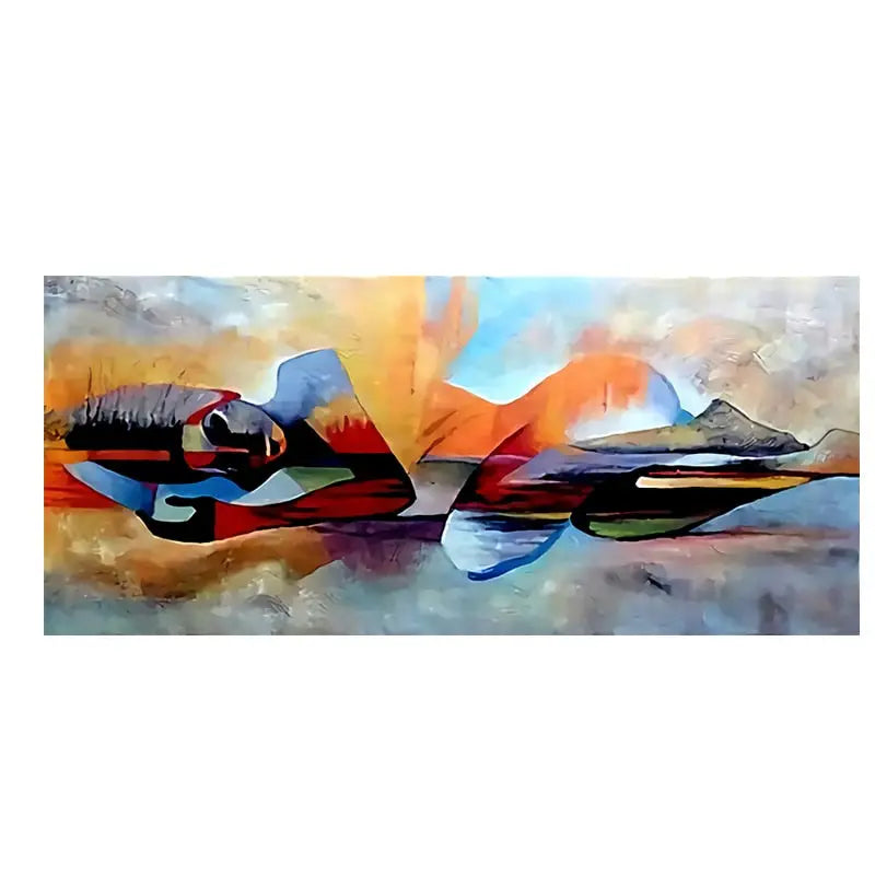 Abstract painting of Reclining Buddha
